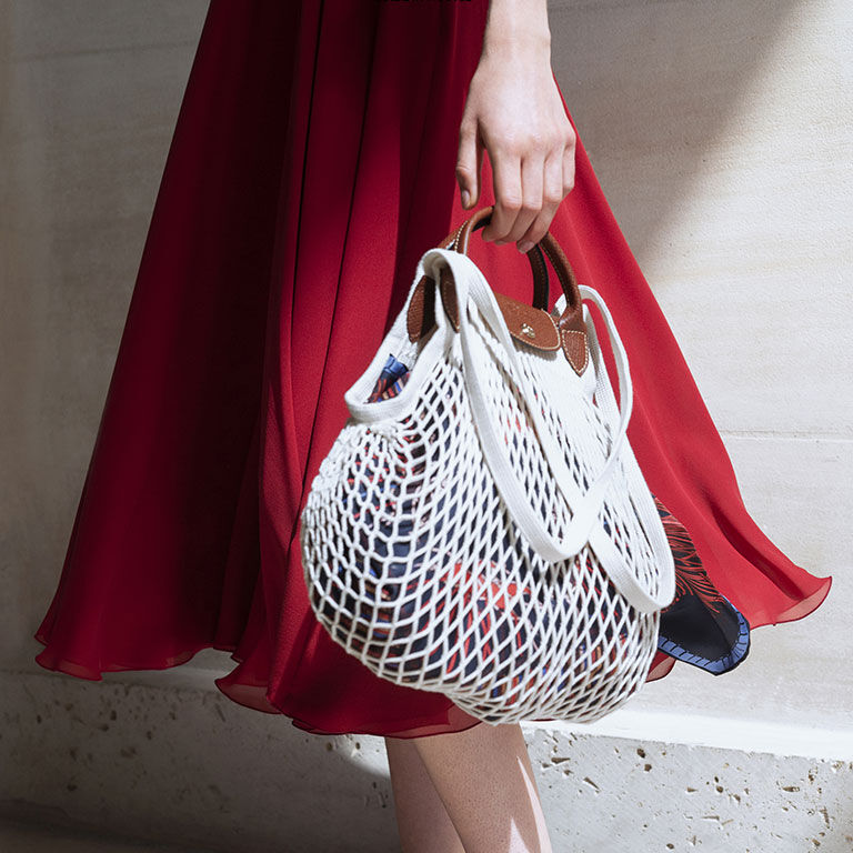 Longchamp sales fishnet shopper