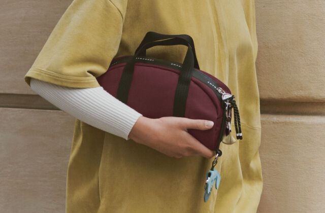 Écharpe de seda 70 Porte-Bonheur Longchamp Seda - Borgonha