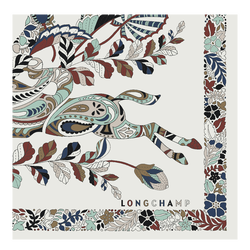 Forêt Longchamp Silk scarf 50 , Ivory - Silk