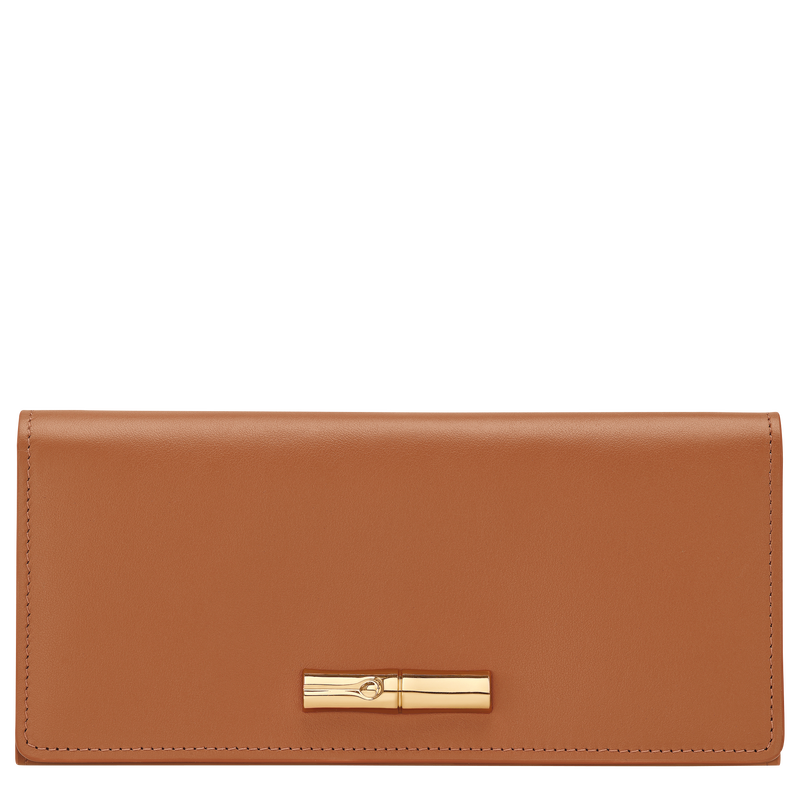Portefeuille long à rabat Le Roseau , Cuir - Cajou  - Vue 1 de 3