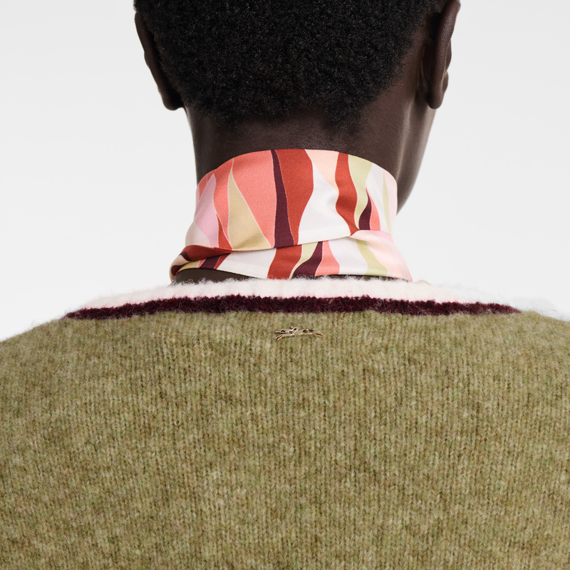 라운드 칼라 점퍼 , 피스타치오/버건디 - OTHER  - 5 이미지 보기 5