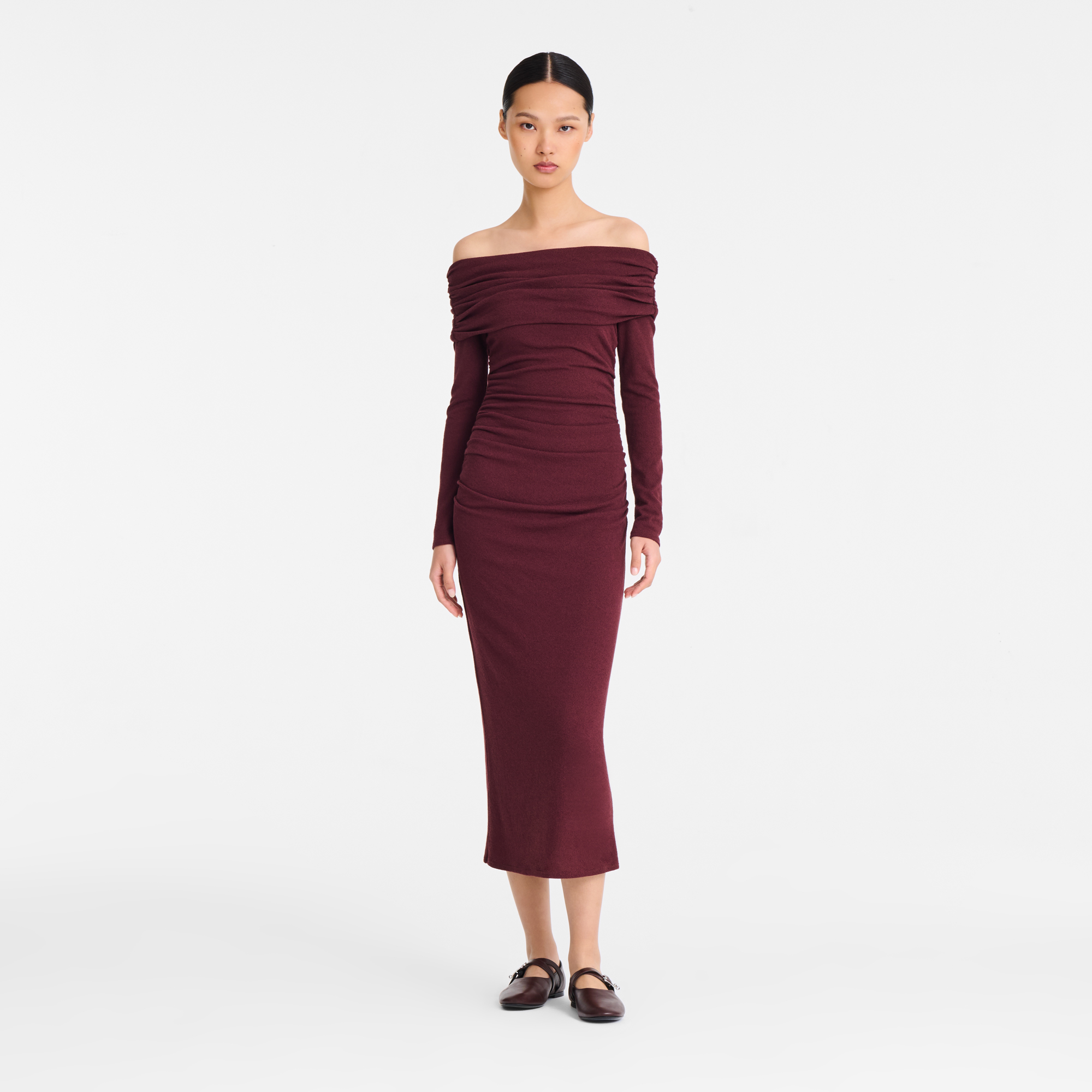null Long dress, Burgundy