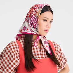 The Gourmet Mesh bag Silk scarf 70 , Pink - Silk