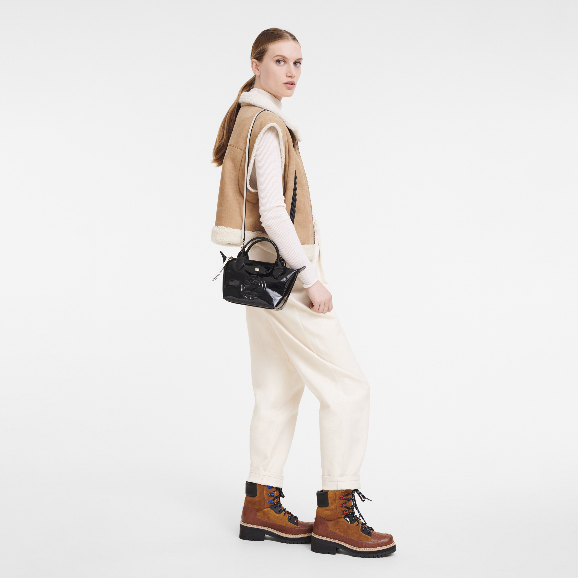 Longchamp le pliage cuir xs leather backpack clearance
