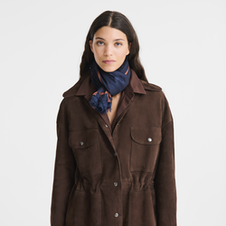 La M&eacute;daille Longchamp Stole , Navy - Cotton blend