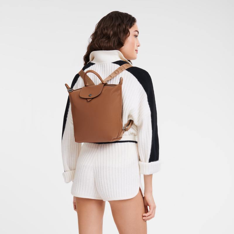 Le Pliage Xtra S Backpack , Cognac - Leather  - View 2 of  6