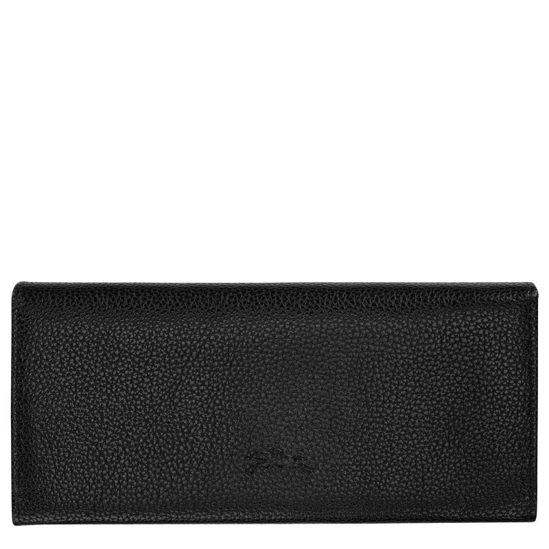 Le Foulonn&eacute; Long continental wallet , Black - Leather  - View 2 of  3