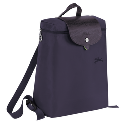 Rucksack M Le Pliage Green , Recyceltes Canvas - Heidelbeere
