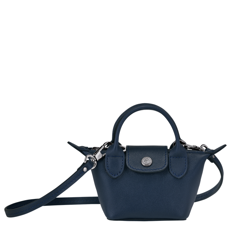 Crossbody bag XS Le Pliage Cuir Navy (10099757556) Longchamp AU