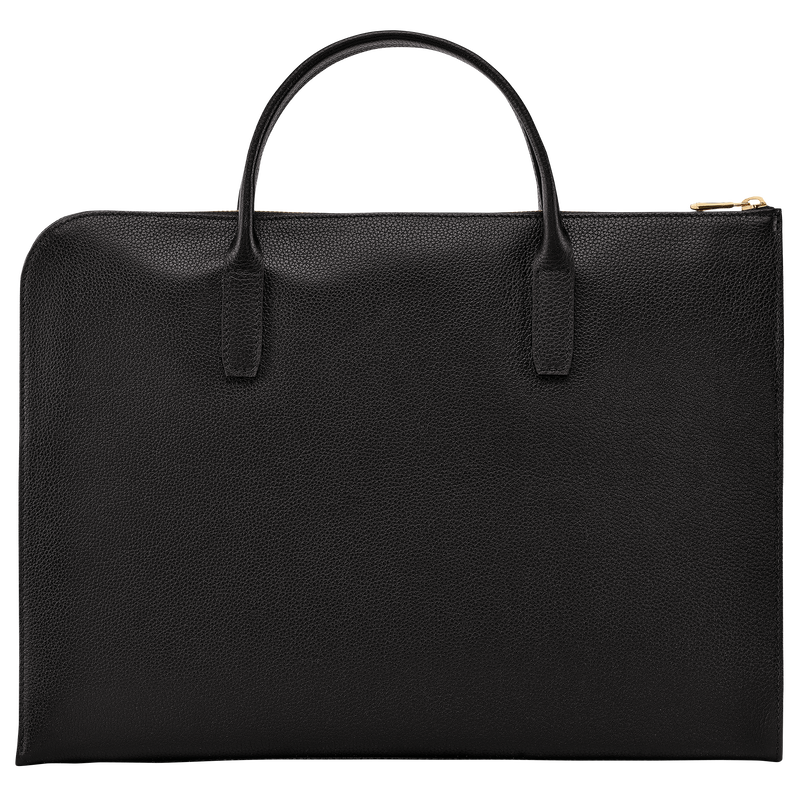 Le Foulonné S Briefcase , Black - Leather  - View 4 of 5