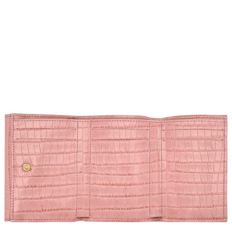 Longchamp Pocket Compact wallet , Pink Tea - Leather  - View 3 of 3