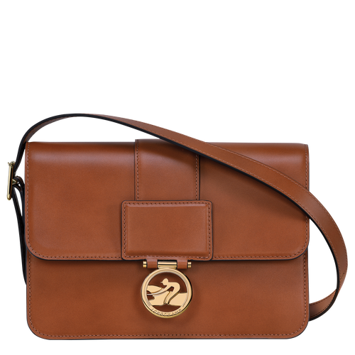 Box-Trot Crossbodytas M , Cognac - Leder - Weergave 1 van  6