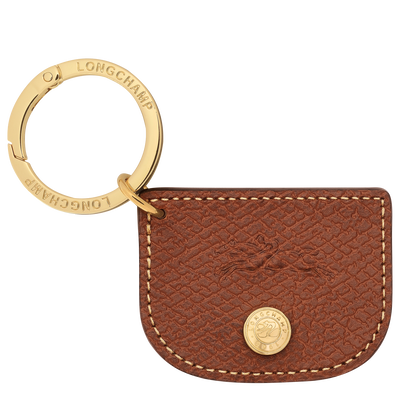 &Eacute;pure Key ring , Brown - Leather