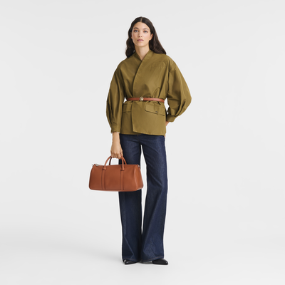 Daylong L Handbag , Cognac - Leather