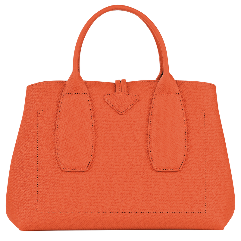 Roseau M Handbag , Orange - Leather  - View 4 of  6