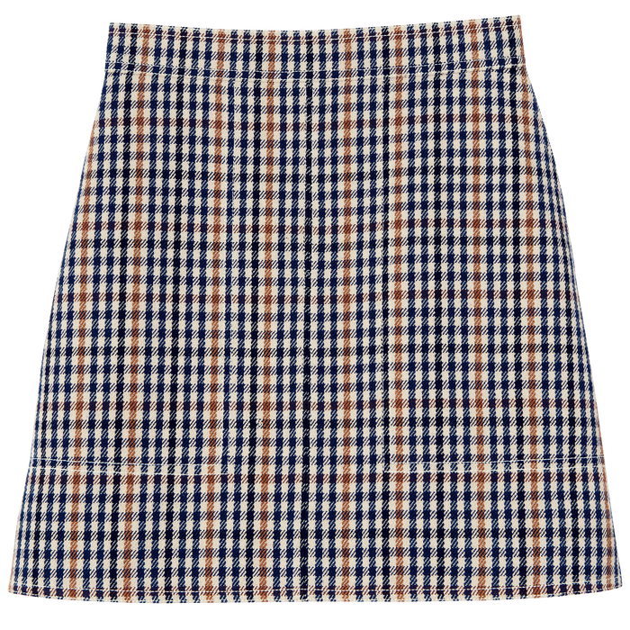 Fall-Winter 2022 Collection Skirt, Navy/Cognac