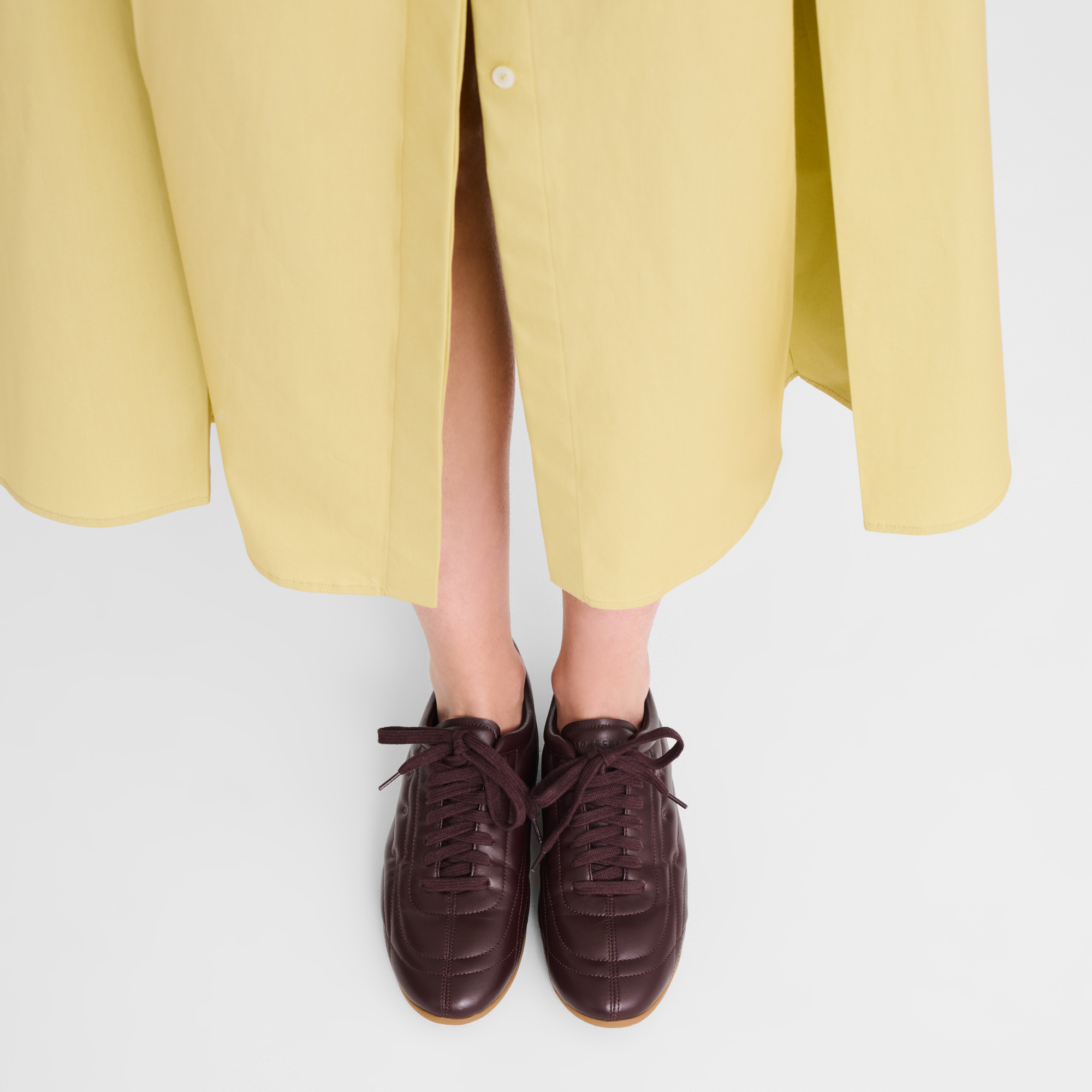 burgundy dress sneakers Burgundy Sneakers Are the Trick to Making Off-Duty Looks Ultra-Luxurious