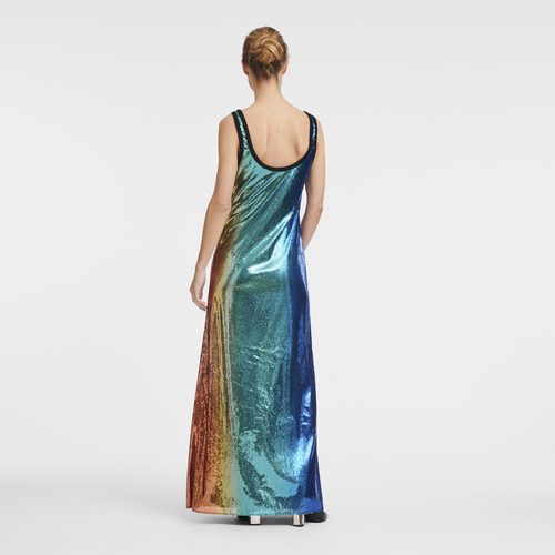 Long dress , Multicolor - Sequin - View 8 of  8