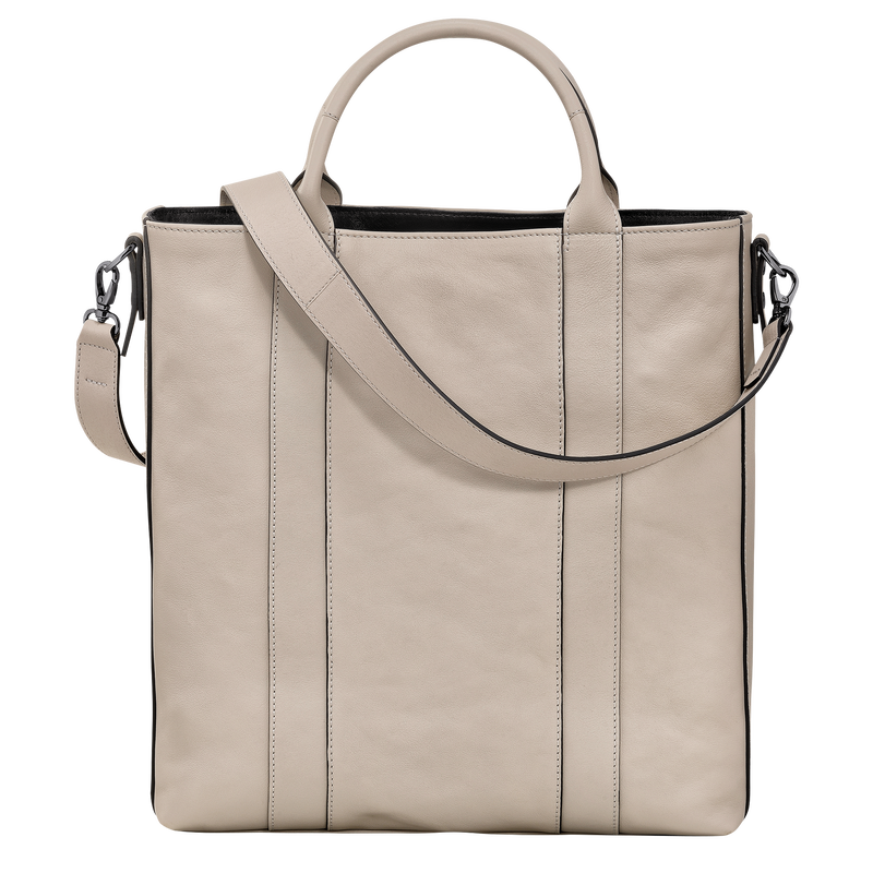 Sac cabas L Longchamp 3D , Cuir - Argile  - Vue 4 de 5