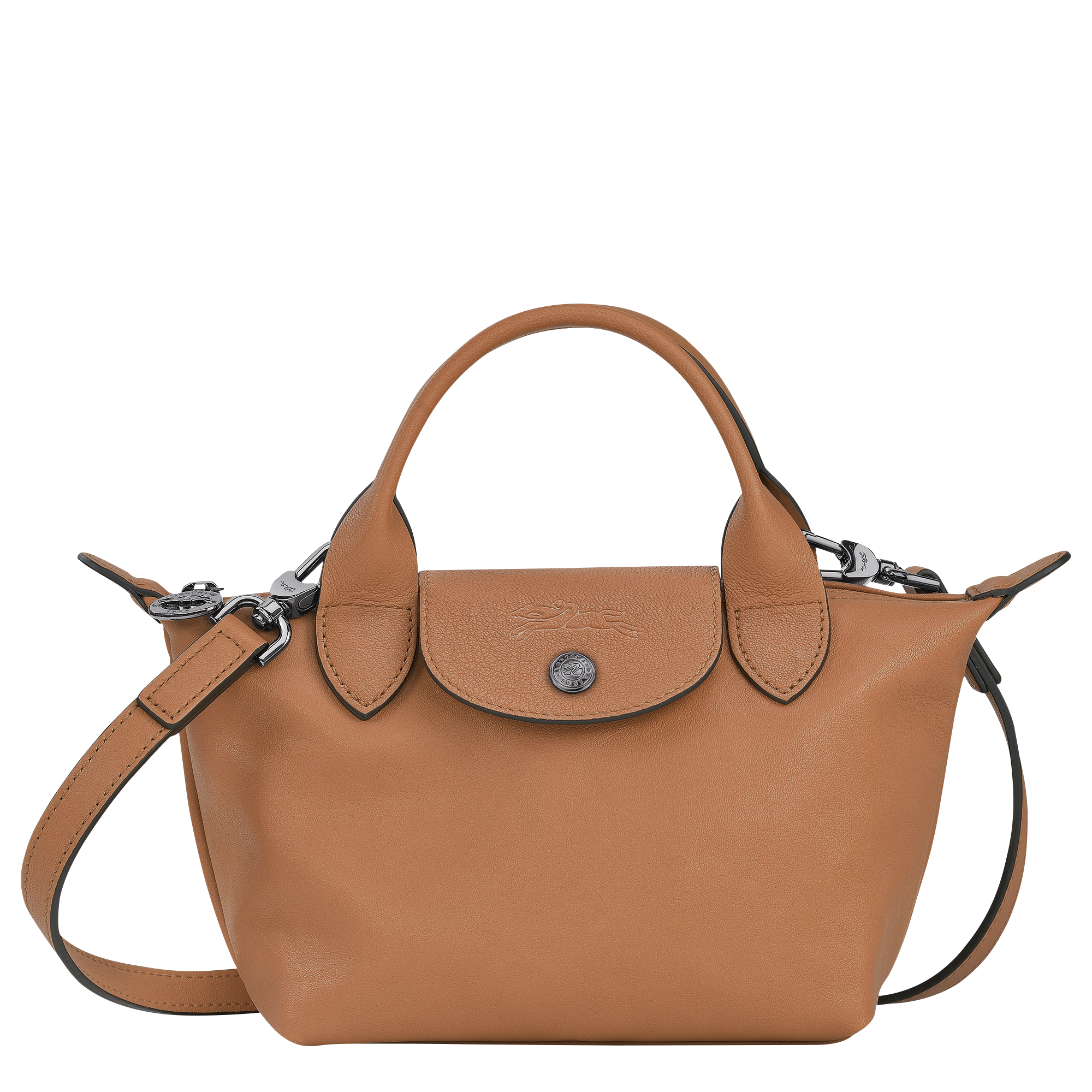 longchamp le pliage cuir xs top handle bag