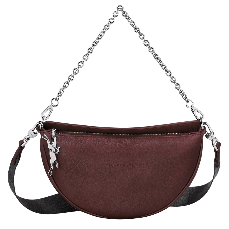 Smile S Crossbody bag , Plum - Leather  - View 1 of 5