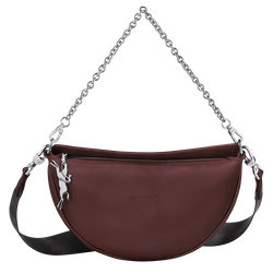 Smile S Crossbody bag , Plum - Leather