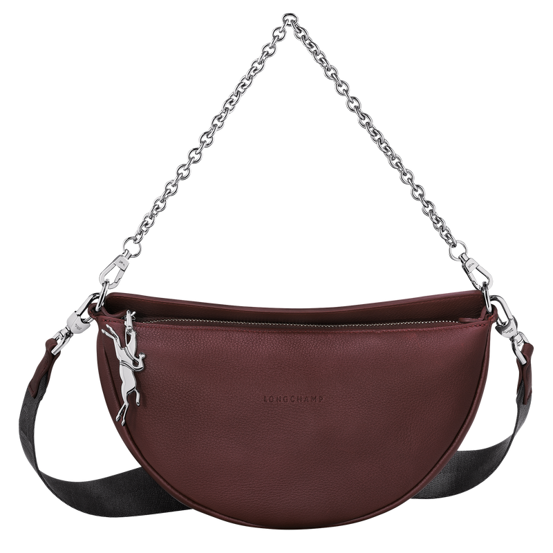 Smile S Crossbody bag , Plum - Leather  - View 1 of 2