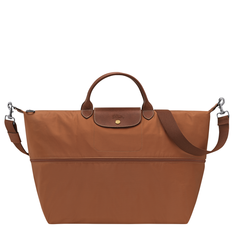 Sac de voyage extensible Le Pliage Original , Toile recycl&eacute;e - Cognac  - Vue 4 de 7