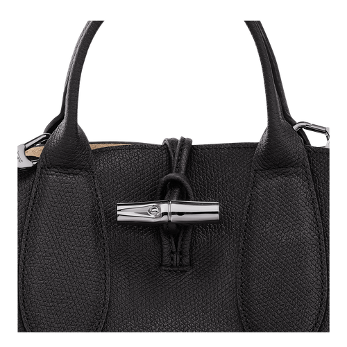 Le Roseau S Handbag , Black - Leather - View 6 of  6