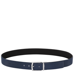 Ceinture homme Le Foulonné , Cuir - Navy/Noir