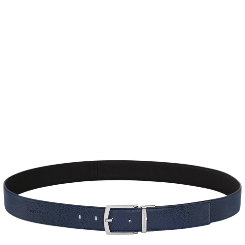Le Foulonné Men's belt , Navy/Black - Leather - View 1 of  4