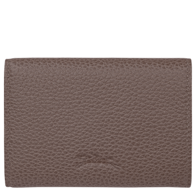 Le Foulonné Compact wallet , Taupe - Leather
