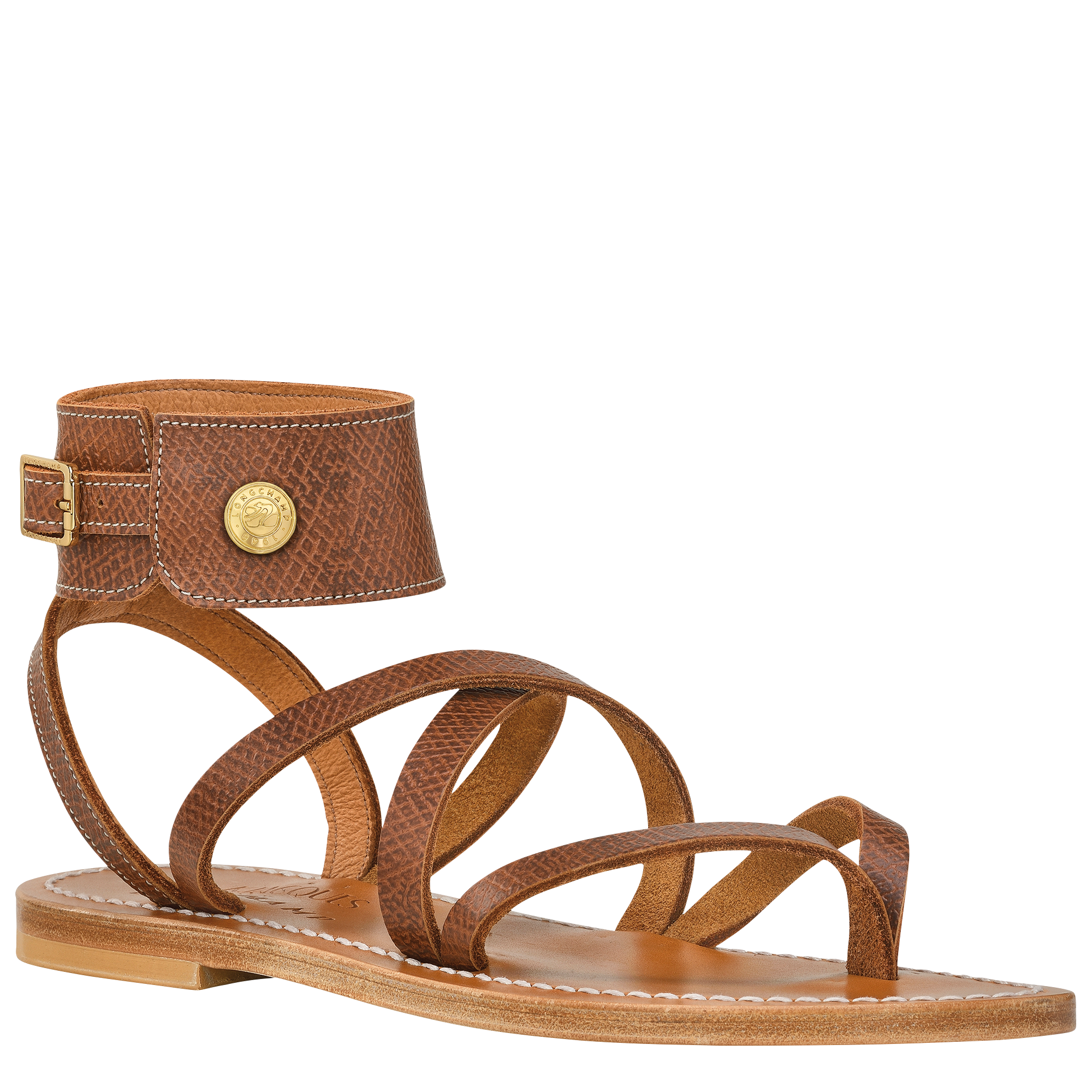 Sandals, Brown - View 3 of
4 - zoom in Longchamp x K.Jacques Sandals, Brown