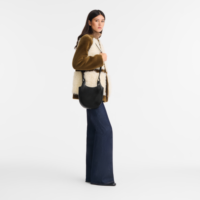 Le Foulonné S Crossbody bag , Black - Leather