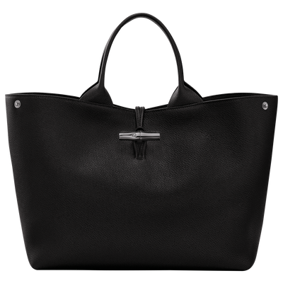 Handtasche L Le Roseau , Leder - Schwarz