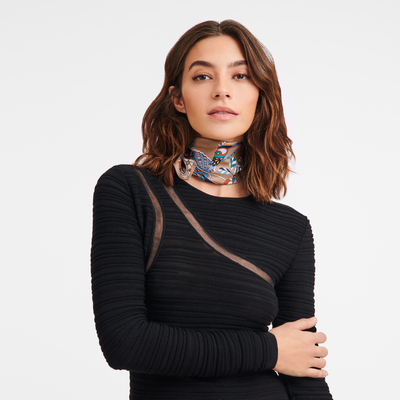 Forêt Longchamp Silk scarf 50 , Clay - Silk