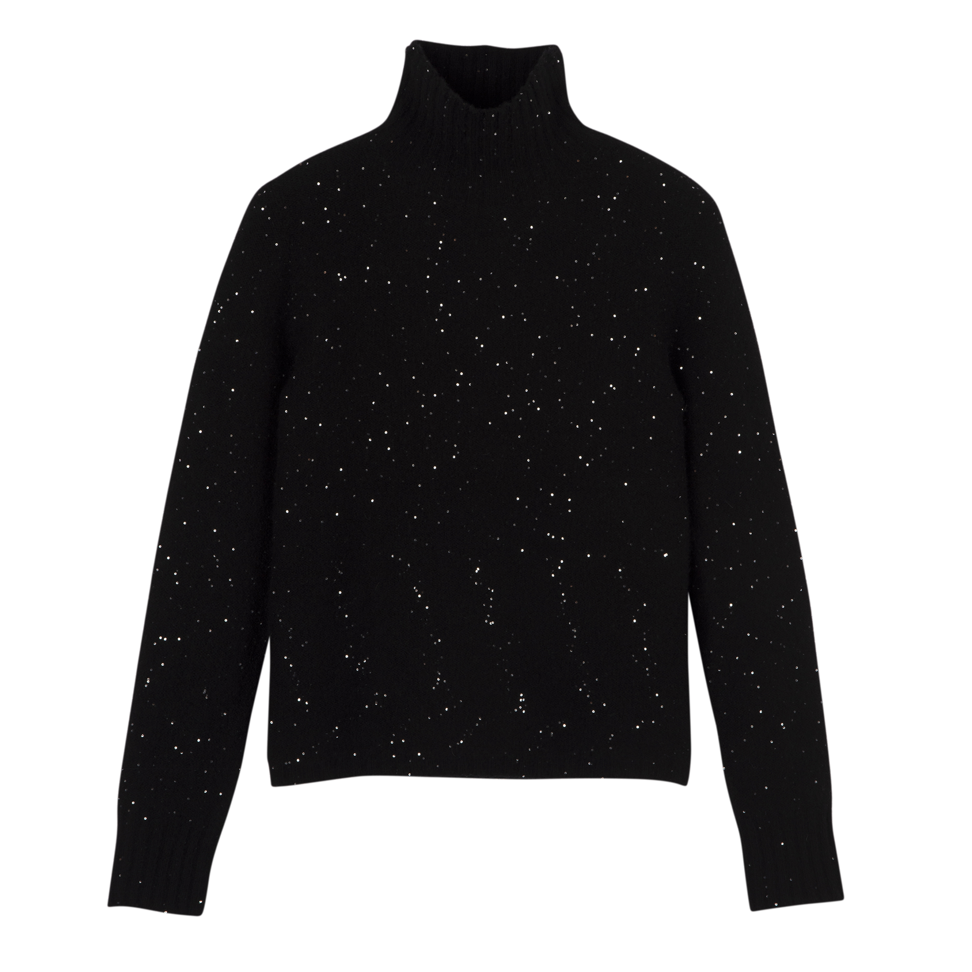 null Jersey de cuello alto, Negro