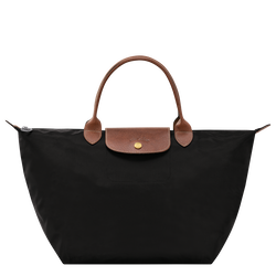 Handtasche M Le Pliage Original , Recyceltes Canvas - Schwarz