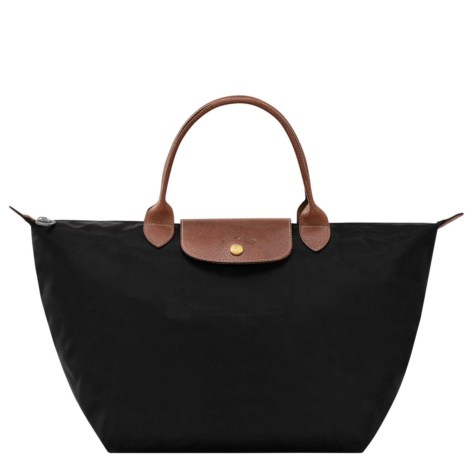 Sac main M Le Pliage Original Toile recycl e Noir Longchamp FR