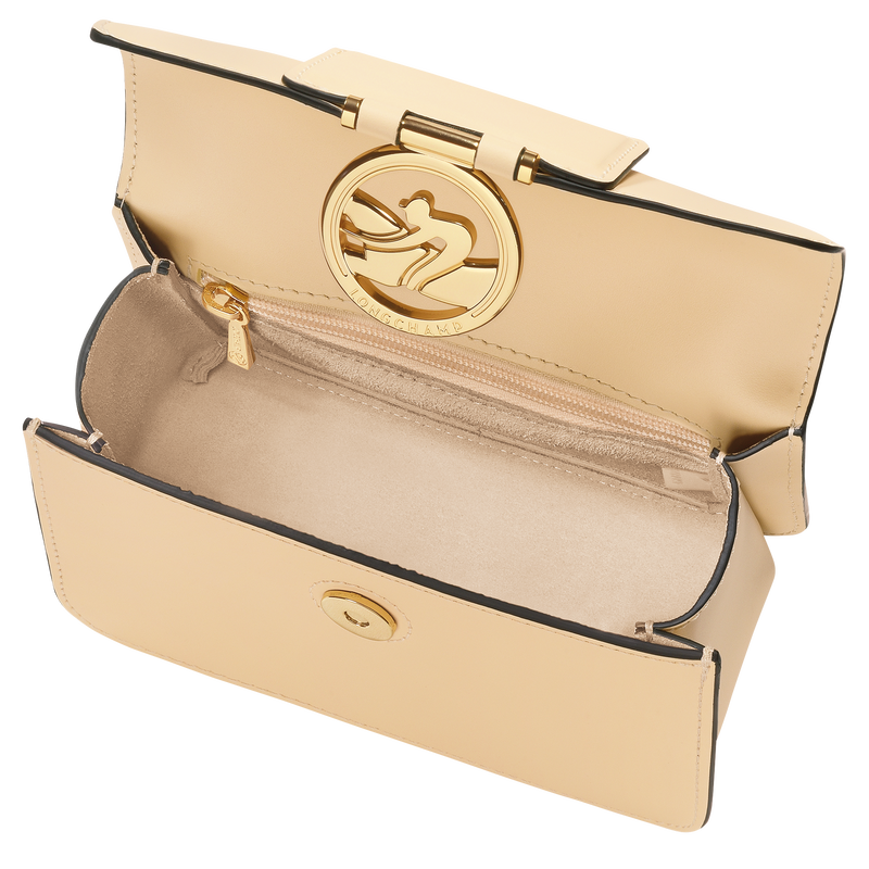 Box-Trot XS Crossbody bag , Straw - Leather  - View 5 of  6