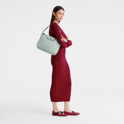 Sac porté épaule M Le Pliage Xtra , Cuir - Verveine