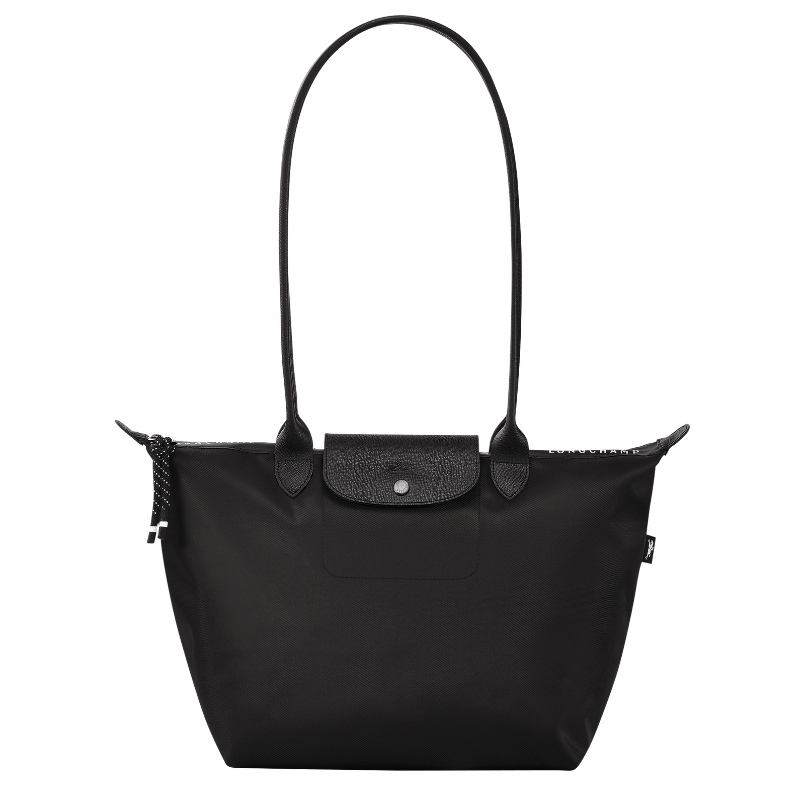 Longchamp black tote best sale large