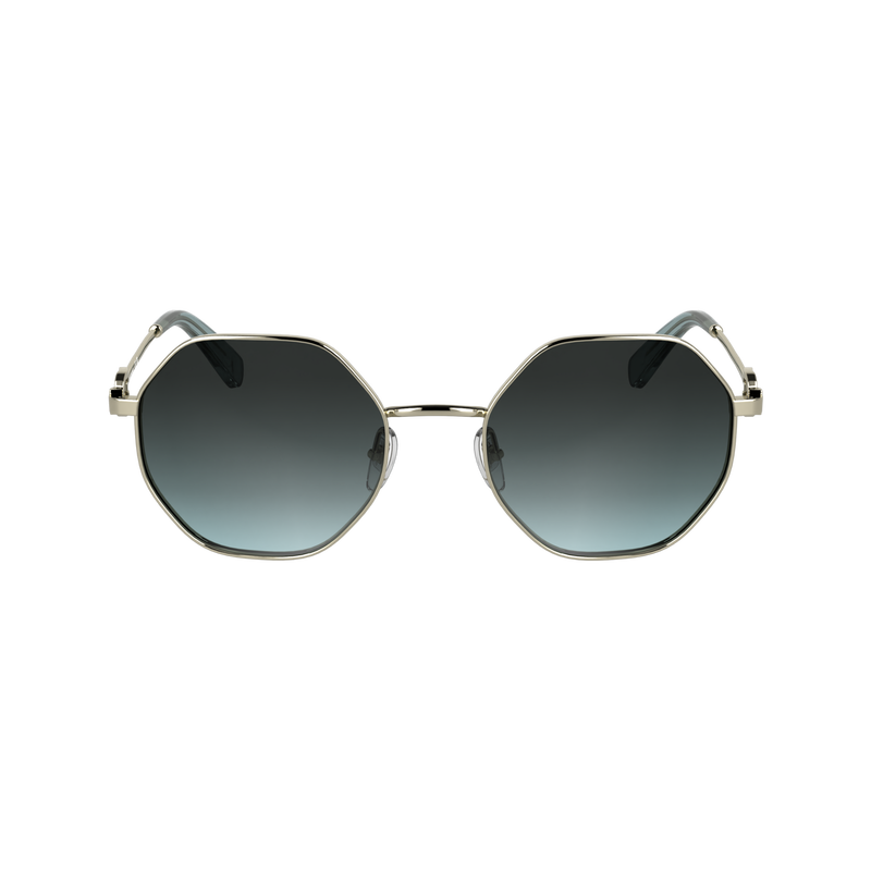 Lunettes de soleil , M&eacute;tal - Or/Bleu  - Vue 1 de 2
