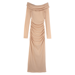 Long dress , Cream - Crepe jersey