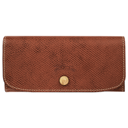 Épure Long continental wallet , Brown - Leather