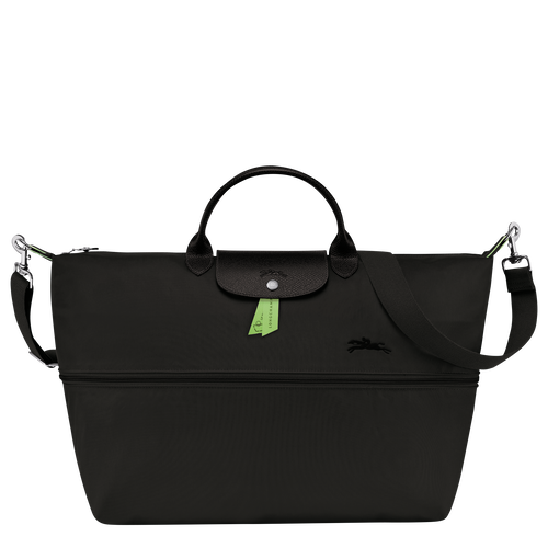 Le Pliage Green Travel bag expandable , Black - Recycled canvas - View 7 of 8