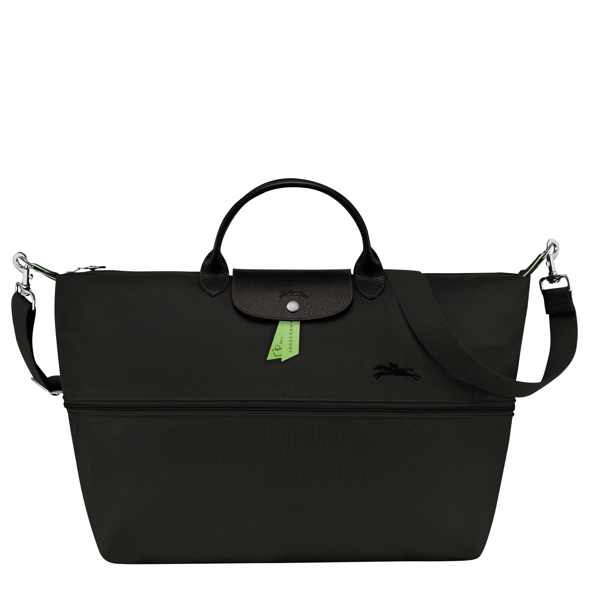 Le Pliage Green Erweiterbare Reisetasche, Schwarz