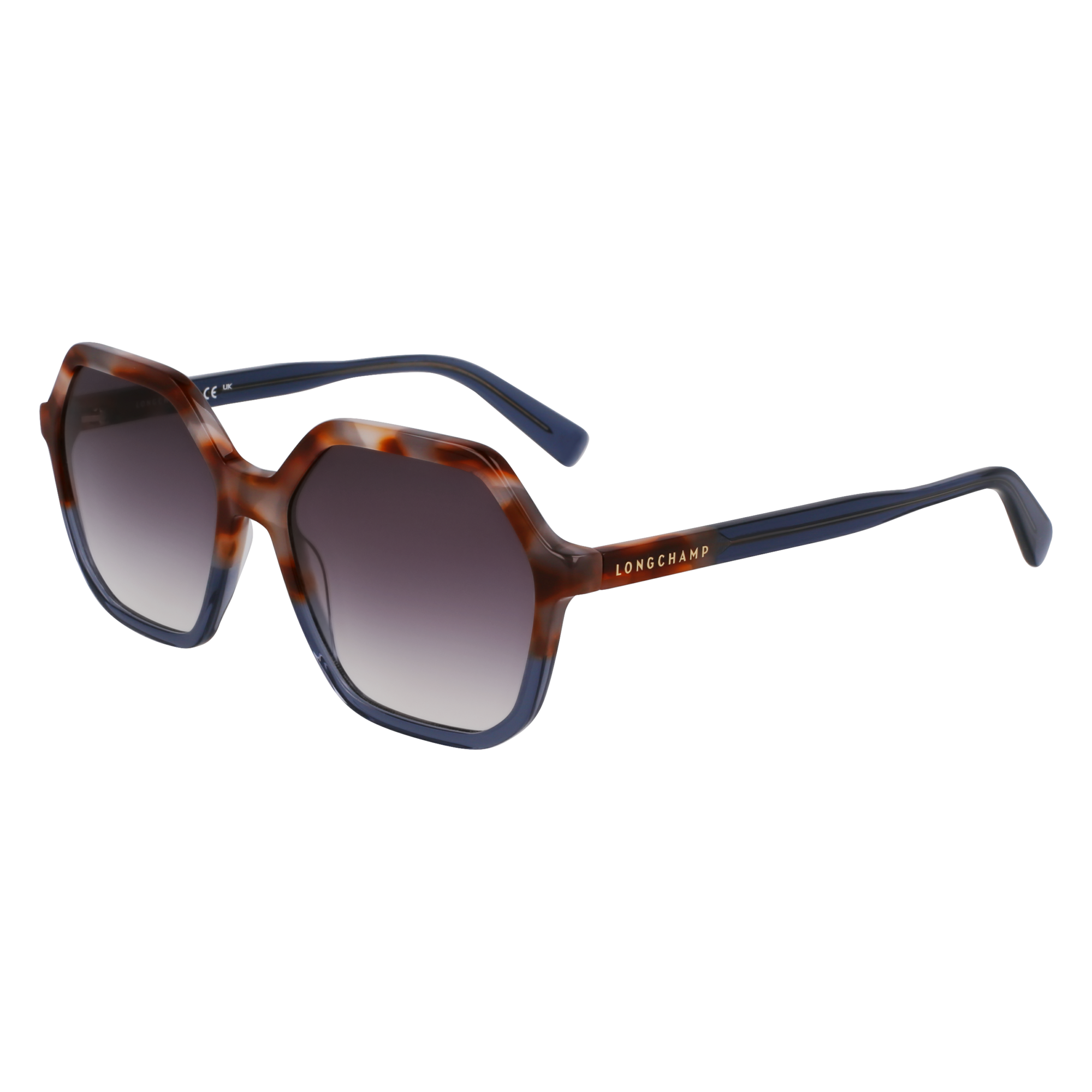 null Sunglasses, Havana Brown Grey/Azure