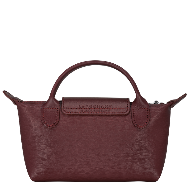 Longchamp Le Pliage Cuir Medium Leather Top Handle Tote in Pink