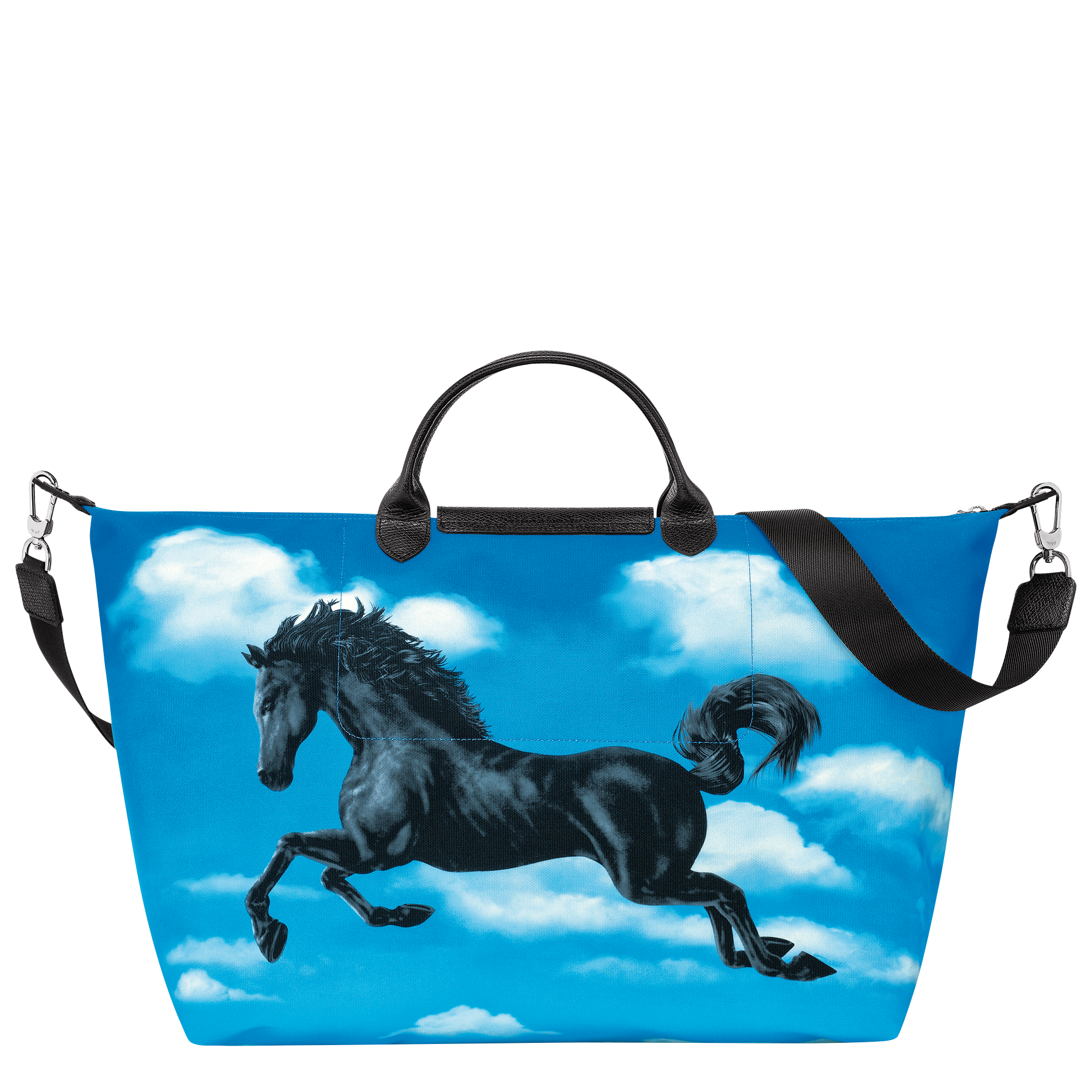 Longchamp x ToiletPaper M Tote bag Cloud Blue - Canvas (10168TPB427)